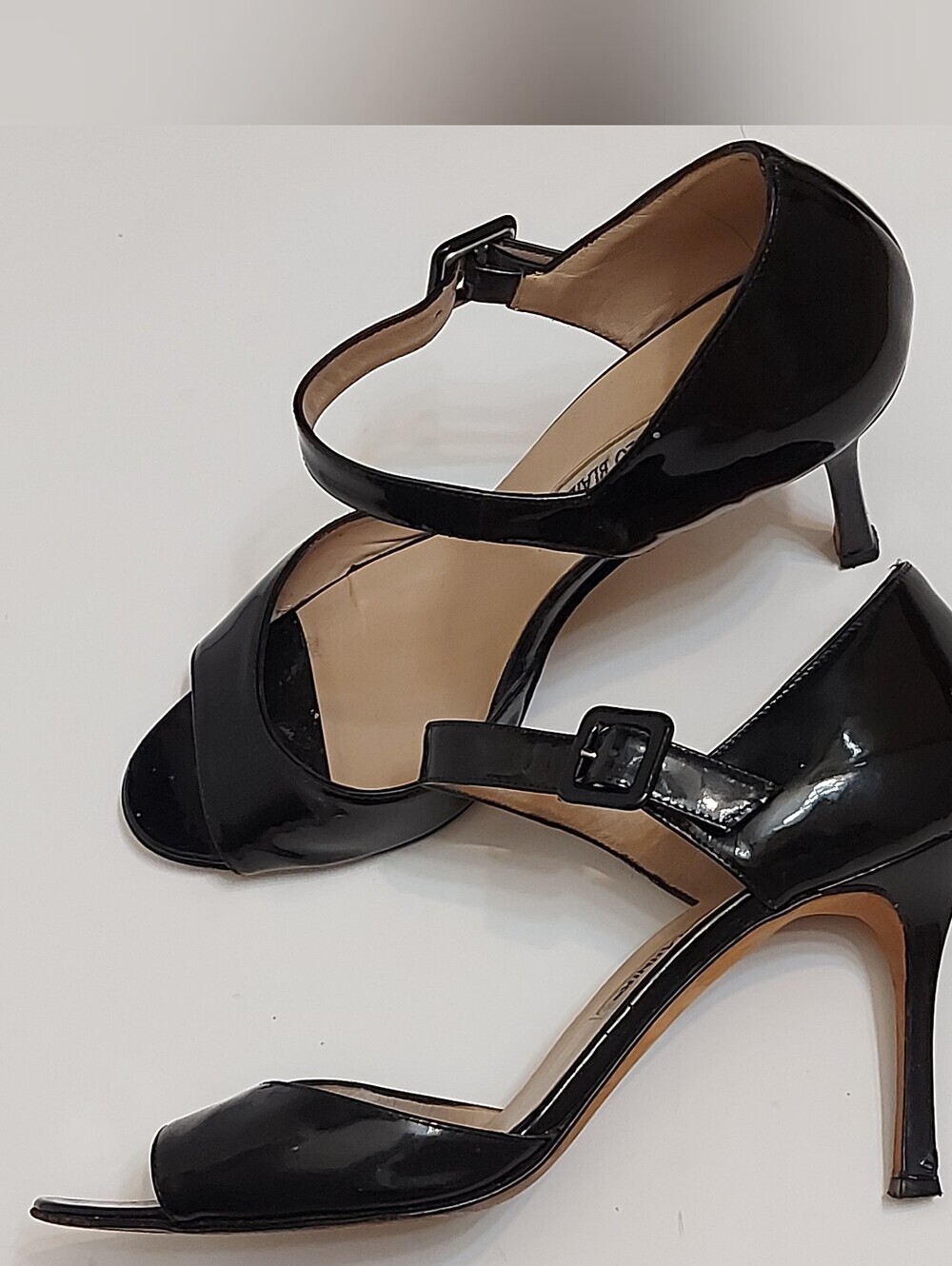 Manolo Blahnik Black Patent High Heel Pumps